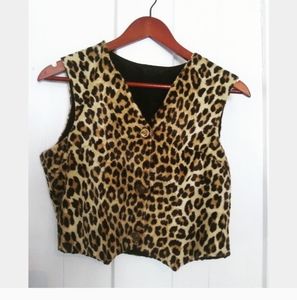 Vintage | Cheetah print vest